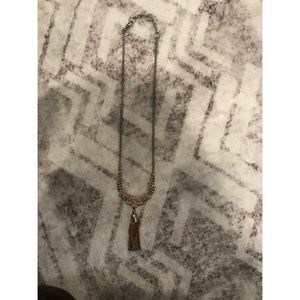 Diamond and tassel necklace